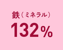 鉄(ミネラル):132%